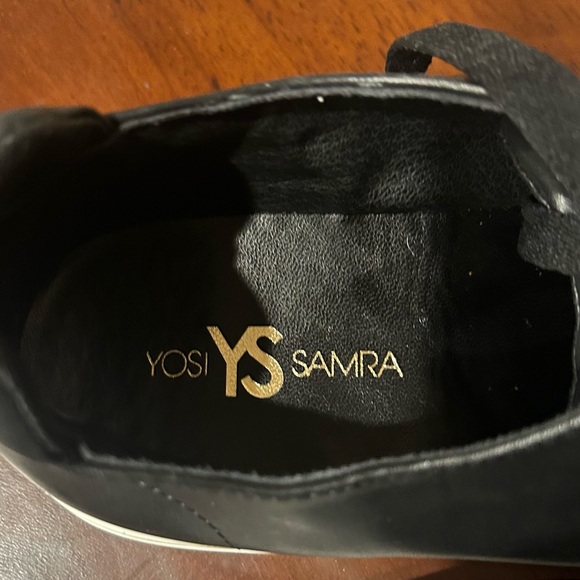 Yosi Samra Black Leather Brand New Laced Up Sneakers Size 9. - Picture 9 of 9